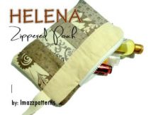 This bargain price Zipper Pouch pattern called Helena is a great way to use up your fabric scraps to make one of a kind project. These little Zipper Pouches which measure 6 inches (15 cm) high by 9 inches (23 cm) long when finished make perfect gifts for friends or family.