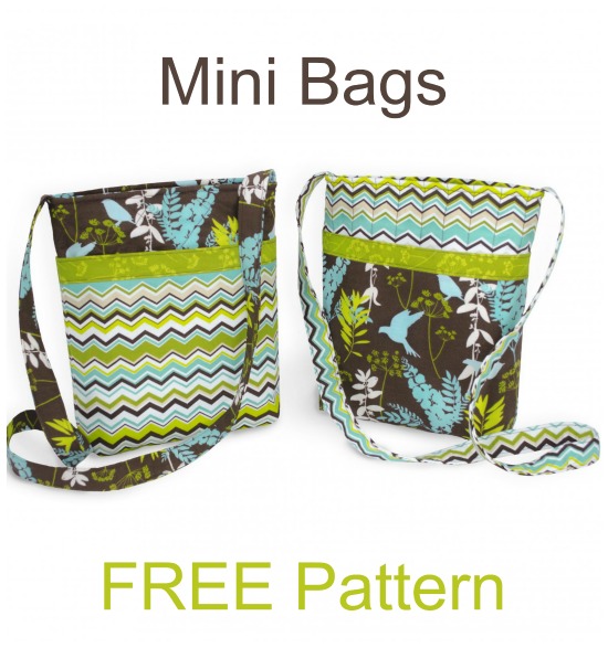 Quick and easy Mini Bags FREE sewing pattern