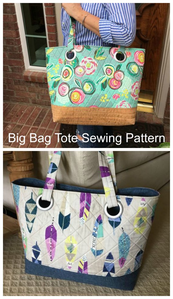 The Bookish Tote Bag sewing pattern (2 sizes) - Sew Modern Bags