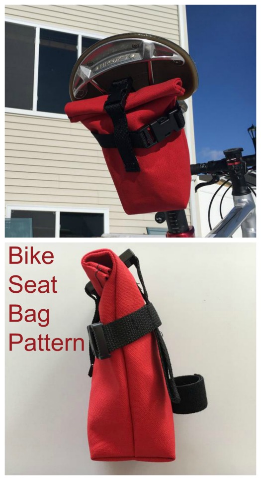 If you know any cyclists who would like a bike seat bag, which sits underneath the seat, then this designer has produced a great value pattern and even better the designer has produced full instructions on how to sew the bag on a video.