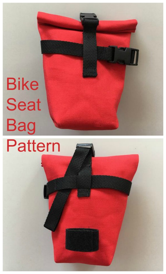 If you know any cyclists who would like a bike seat bag, which sits underneath the seat, then this designer has produced a great value pattern and even better the designer has produced full instructions on how to sew the bag on a video.