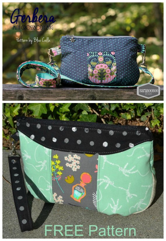 The Gerbera Wristlet FREE sewing pattern