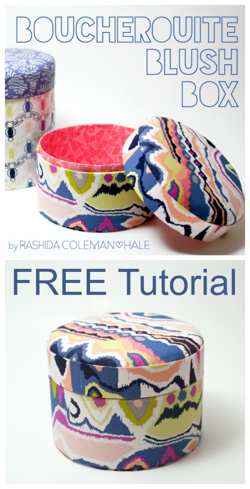 Fabric Covered Padded Boxes FREE sewing tutorial