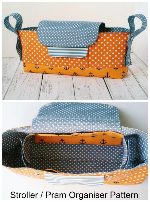 Here's an ingenious way to bring organisation to a Stroller / Pram. The Unique Stroller Organizer has a magnetic snap flap and an outside pocket. On the inside, there are three compartments - the main compartment under the flap and two lateral drink holders for mummy’s beverages and baby’s bottles. The organizer’s handles can also be fixed in 3 positions.