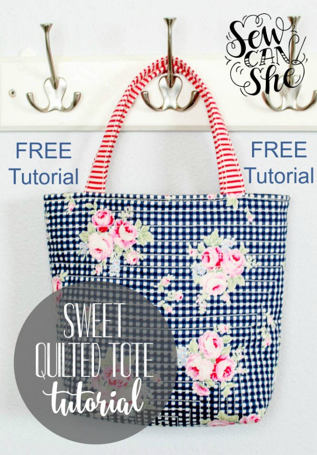 Sweet Quilted Tote Bag FREE sewing tutorial