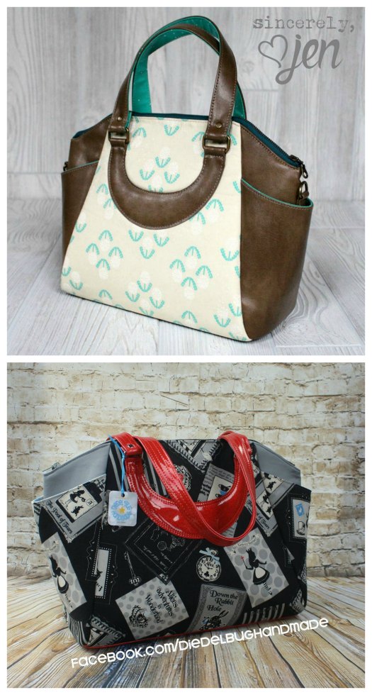 Swoon patterns knocks it out the park again (in our opinion) with the Annette Purse sewing pattern. Perfect for all occasions, this Satchel Handbag and Commuter Tote are as stylish as they are practical. With a sleek and classic look, this bag features handles, a removable shoulder strap, two exterior pockets and one zippered pocket. Instructions are included for vinyl and woven fabrics, as well as pattern pieces for two bag sizes. Make this gorgeous bag in a smaller handbag size, or the larger commuter tote - two patterns in one!