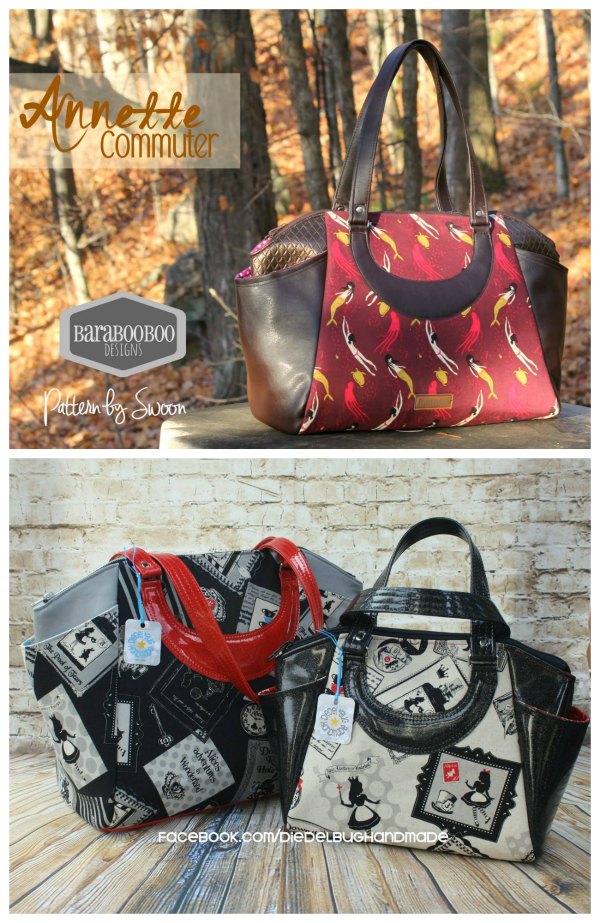 Swoon patterns knocks it out the park again (in our opinion) with the Annette Purse sewing pattern. Perfect for all occasions, this Satchel Handbag and Commuter Tote are as stylish as they are practical. With a sleek and classic look, this bag features handles, a removable shoulder strap, two exterior pockets and one zippered pocket. Instructions are included for vinyl and woven fabrics, as well as pattern pieces for two bag sizes. Make this gorgeous bag in a smaller handbag size, or the larger commuter tote - two patterns in one!