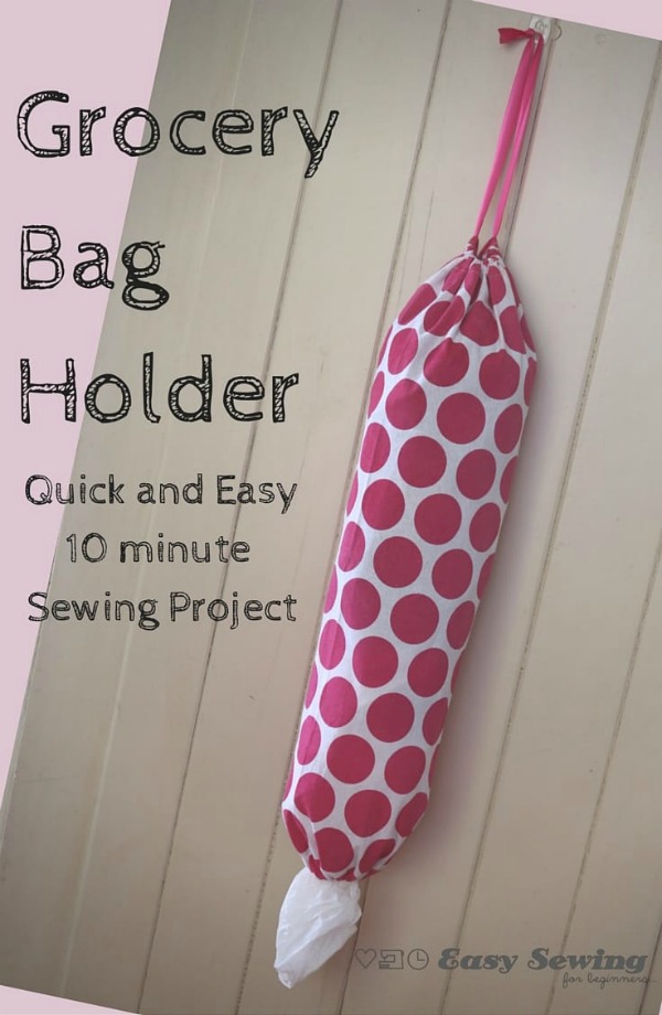 How to sew a grocery bag holder - A Pretty Nice Life