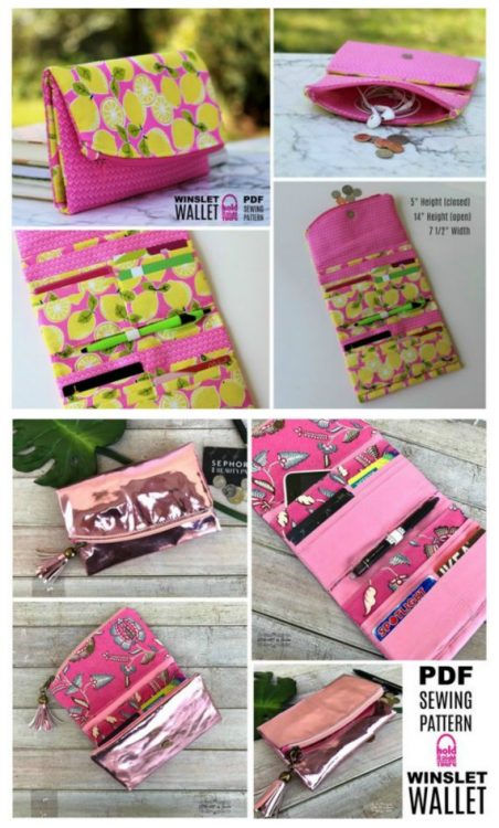 Winslet Tri-fold Wallet sewing pattern - Sew Modern Bags