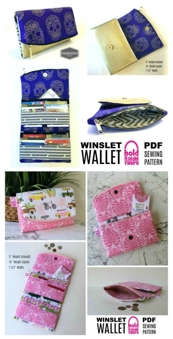 Winslet Tri-fold Wallet sewing pattern - Sew Modern Bags