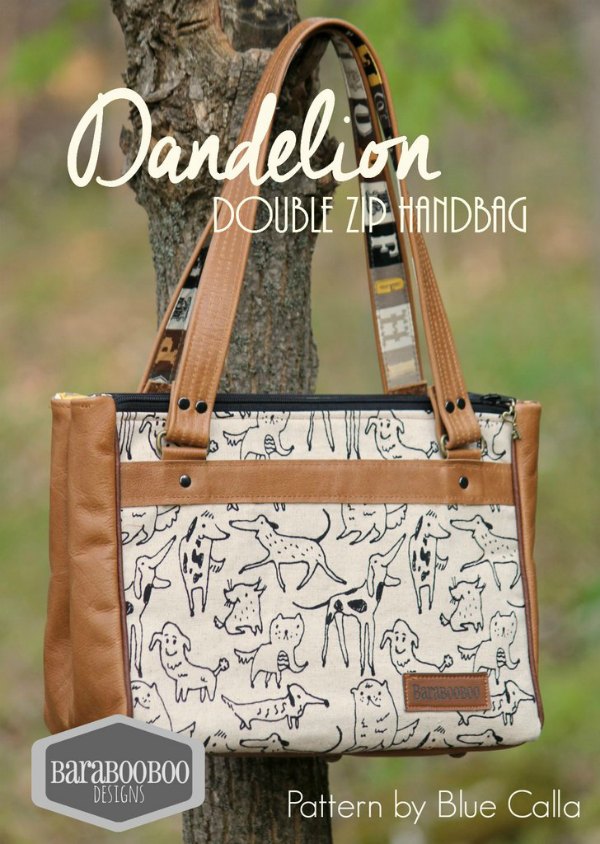 The Dandelion Double Zip Handbag sewing pattern