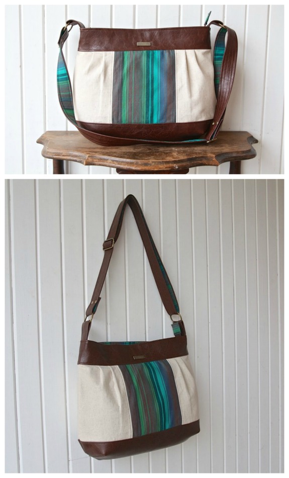 The Zinnia Zippered Panel Bag sewing pattern.