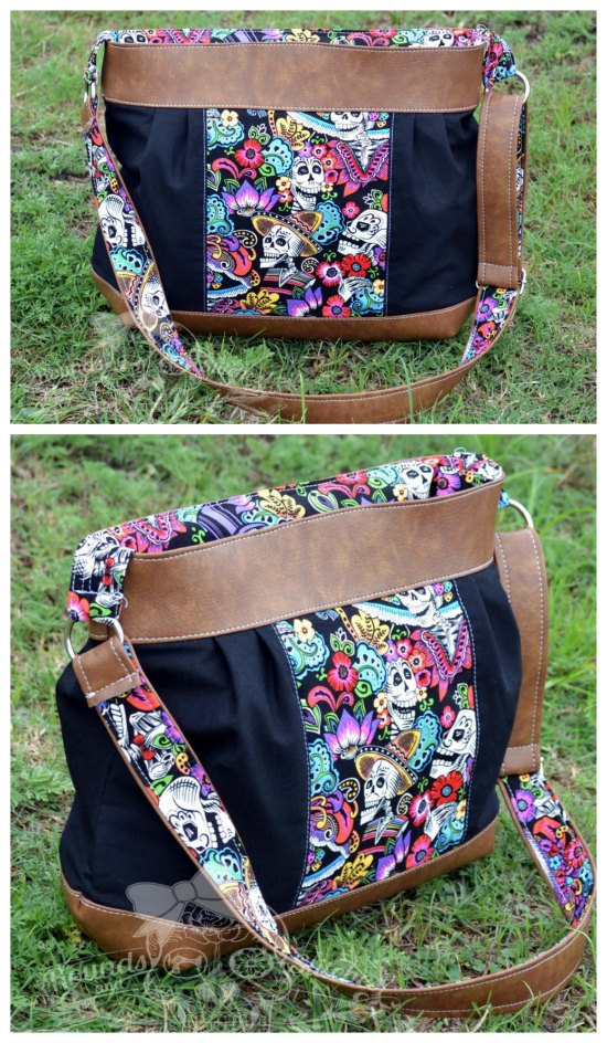 The Zinnia Zippered Panel Bag sewing pattern