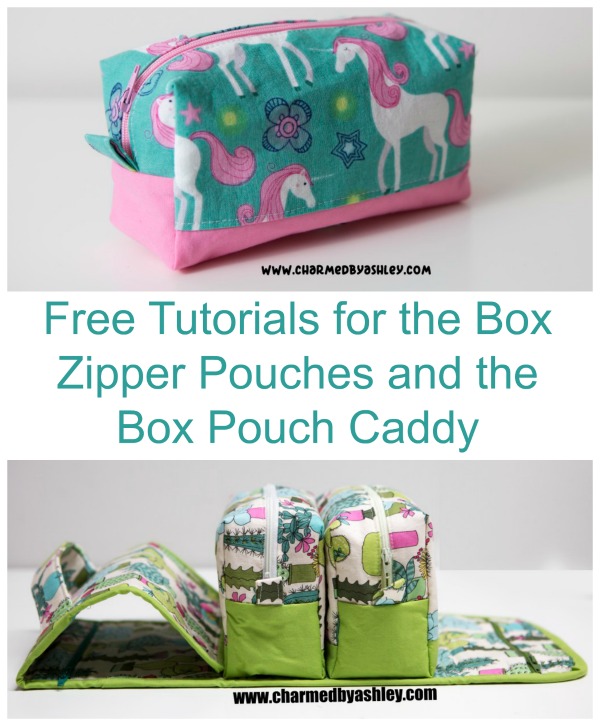 Box Zipper Pouches AND Double Box Pouch Caddy with FREE sewing video ...