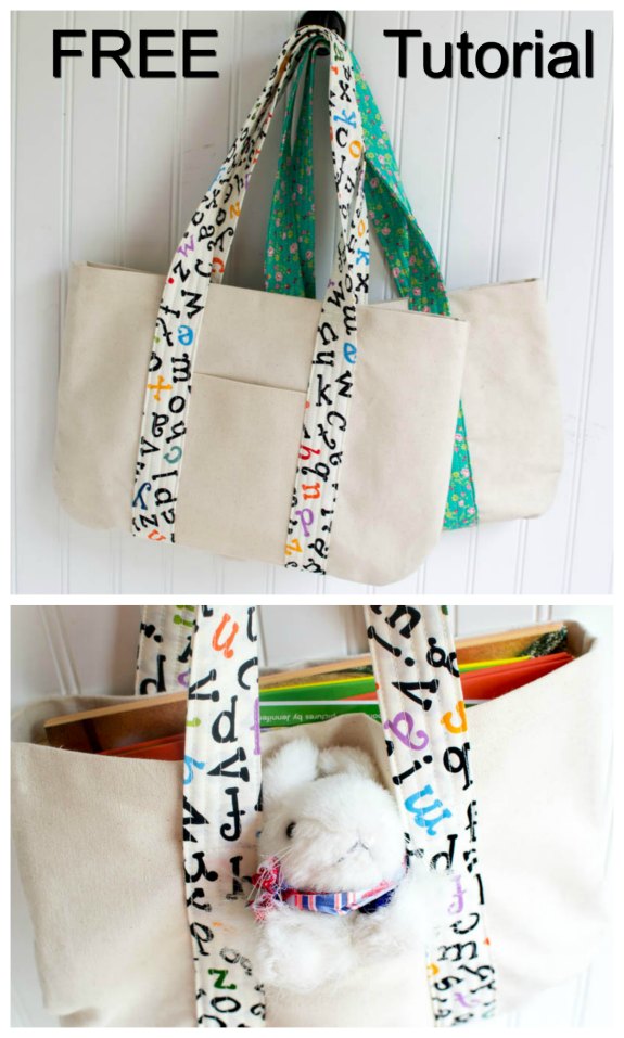 Book Bag FREE sewing tutorial Sew Modern Bags