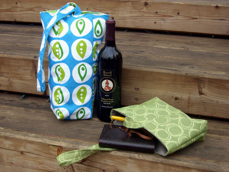 Wine tote and journal bag - Sew Modern Bags