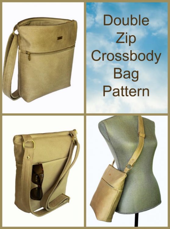 Double Zip Crossbody Bag sewing pattern Sew Modern Bags