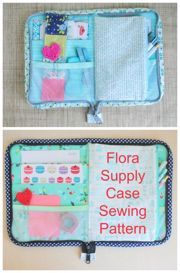 Flora Zippered Supply Case Sewing Pattern - Sew Modern Bags