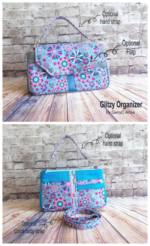 Glitzy Purse Organizer pattern 3