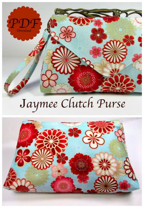 What a fabulous sewing pattern this is for the Jaymee Clutch Purse.  A person who has basic sewing skills can complete this bag. The designer calls it a beginner plus project. 