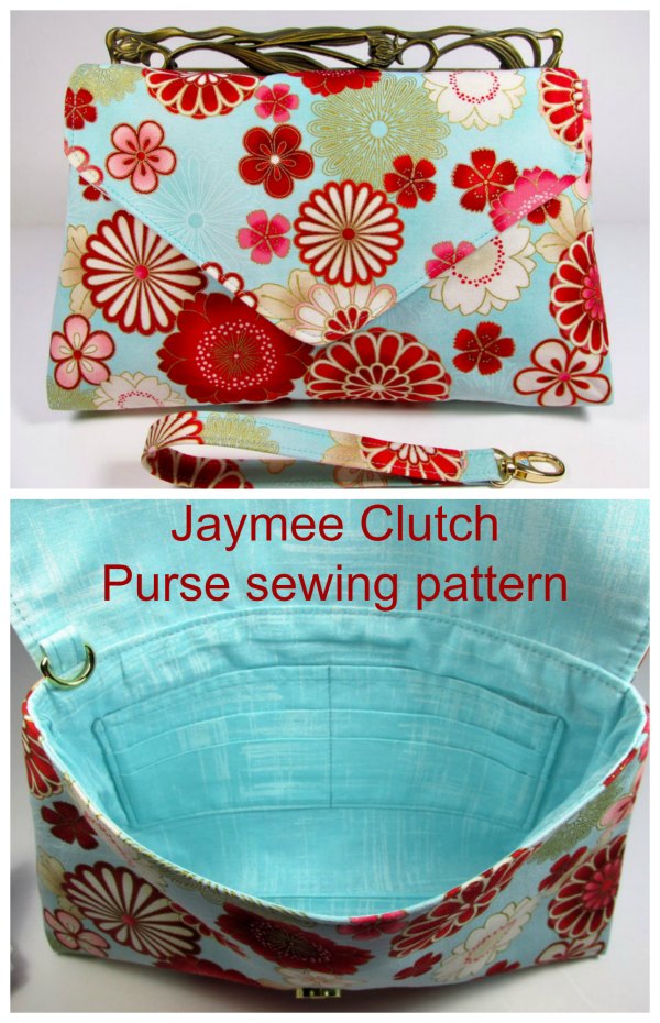 What a fabulous digital sewing pattern this is for the Jaymee Clutch Purse.  A person who has basic sewing skills can complete this bag. The designer calls it a beginner plus project. 