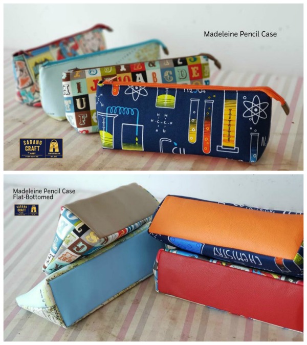 The gifted designer of this latest sewing project named her creation the Madeleine Pouch. She has produced two patterns for the price of one. One pattern will make a pencil case while the second pattern will make a cosmetics bag. The pouches are both simple and quick to make and can be made by all bag makers. 