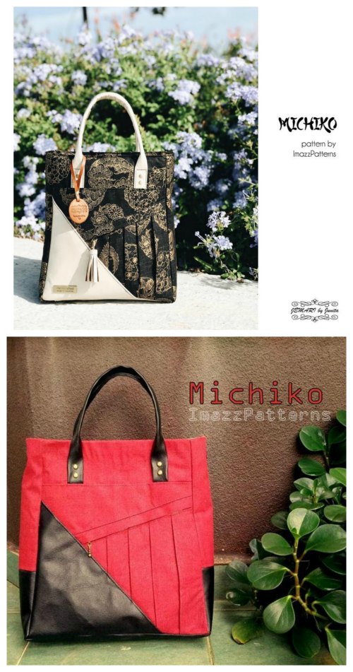 The Michiko Handbag is a stylish yet practical and multi-purpose bag, suitable for carrying books, documents, small laptop, etc. The minimalist design bag is meant for everyday use and was inspired by the Japanese traditional garment the kimono.