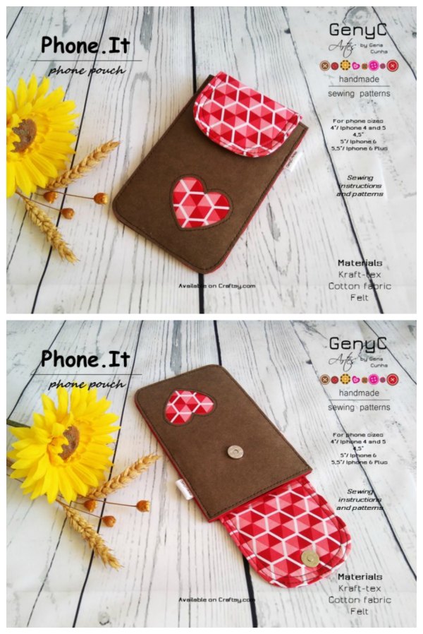 GenyC Phone.IT Phone Pouch sewing pattern