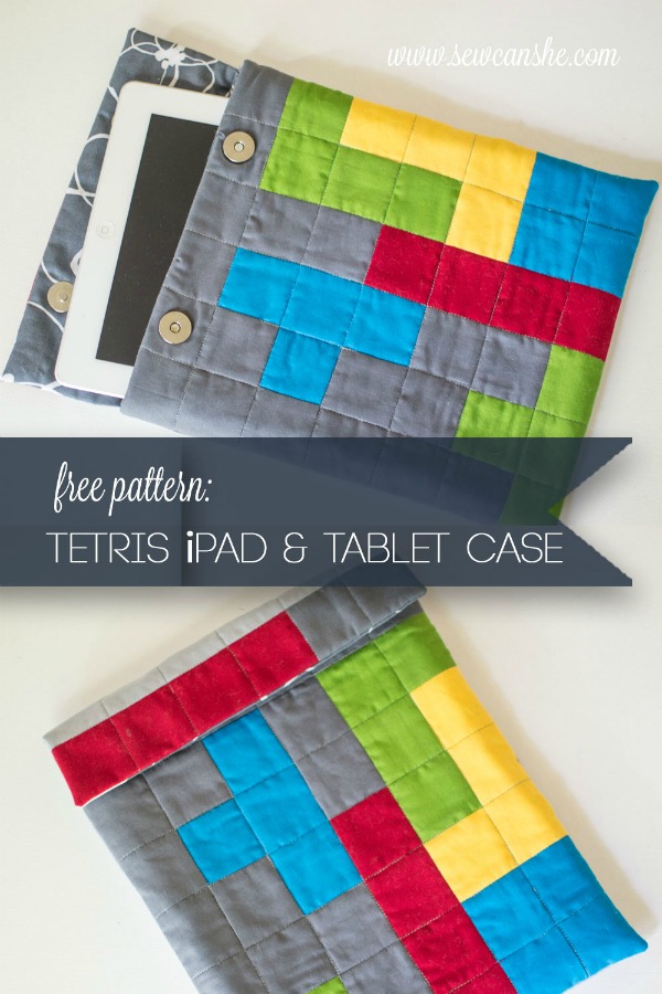 Tetris Themed iPad And Tablet Case FREE sewing pattern