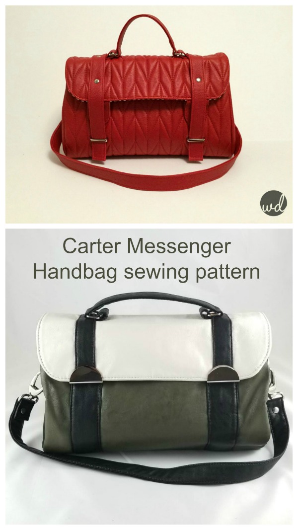 Carter Messenger Handbag sewing pattern