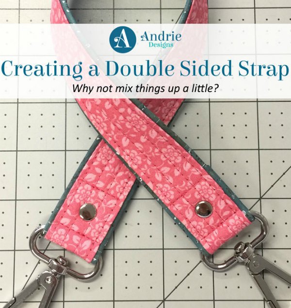 How to sew double-sided bag straps - FREE sewing tutorial.