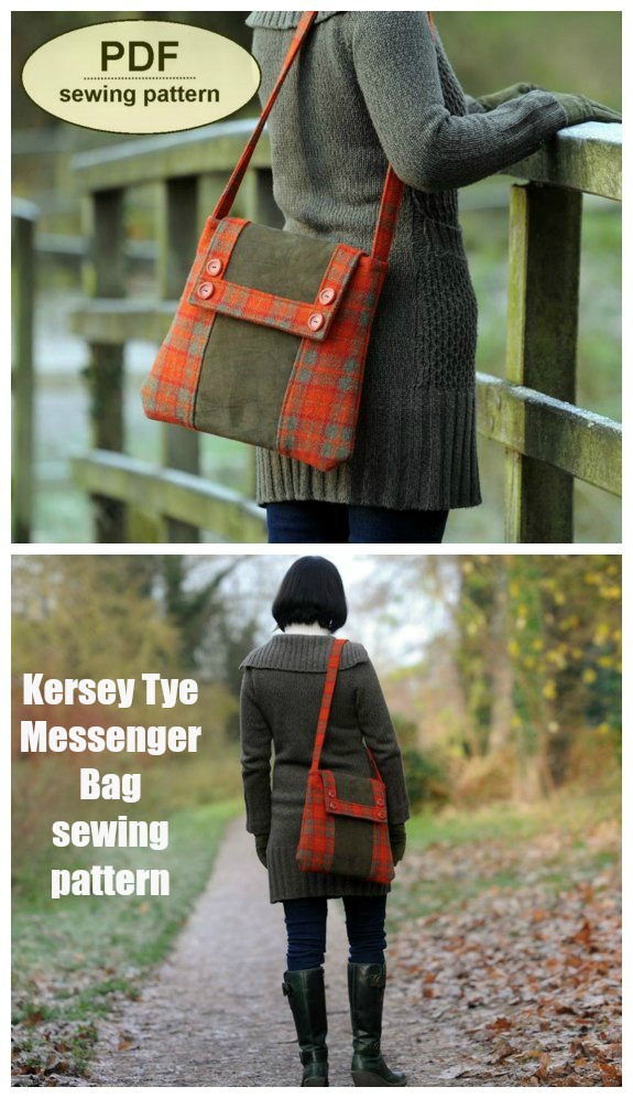 Kersey Tye Messenger Bag sewing pattern