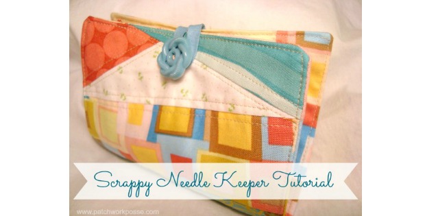 Scrappy Needle Keeper FREE sewing tutorial - Sew Modern Bags