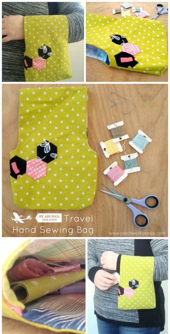 Small Traveling Craft Bag FREE sewing pattern - Sew Modern Bags