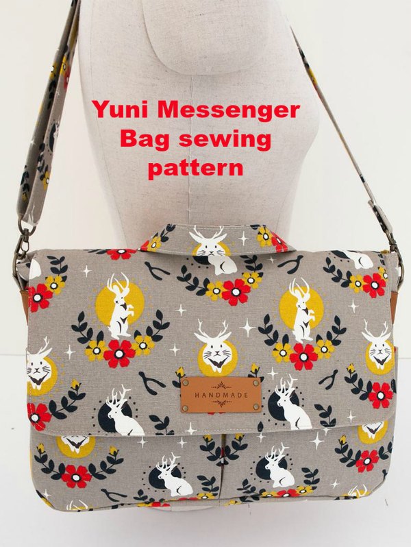 Yuni Messenger Bag Sewing Pattern - Sew Modern Bags