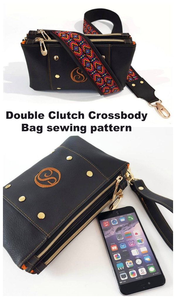 This designer makes wonderful bag patterns that receive fabulous feedback from her very loyal fans. This is the digital sewing pattern for The Double Clutch Crossbody Bag. The designer shows you how to easily make the ingenious double clutch crossbody bag, which is in fact two bags in one.