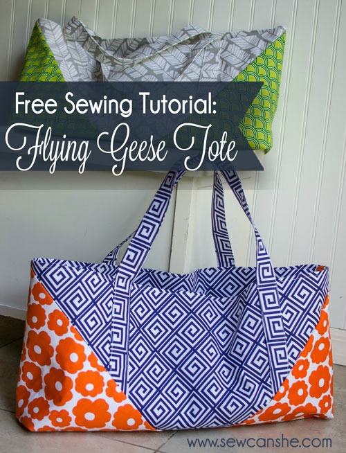 Flying Geese Tote Bag FREE tutorial