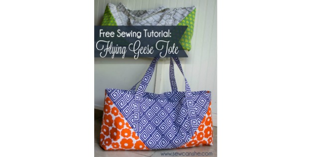 Flying Geese Tote Bag - FREE Tutorial - Sew Modern Bags