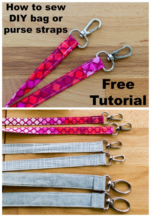 How To Sew DIY Bag Or Purse Straps - FREE sewing tutorial