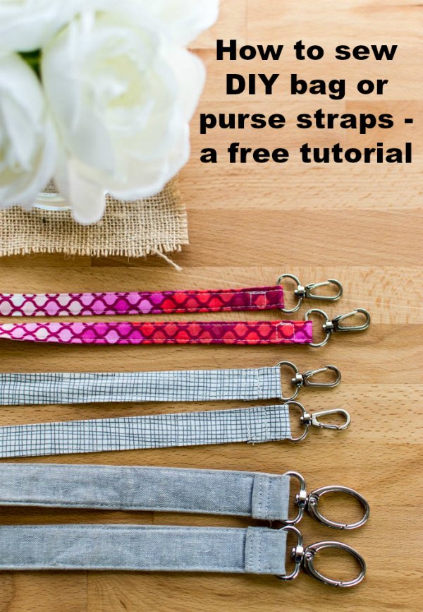 How To Sew DIY Bag Or Purse Straps - FREE sewing tutorial