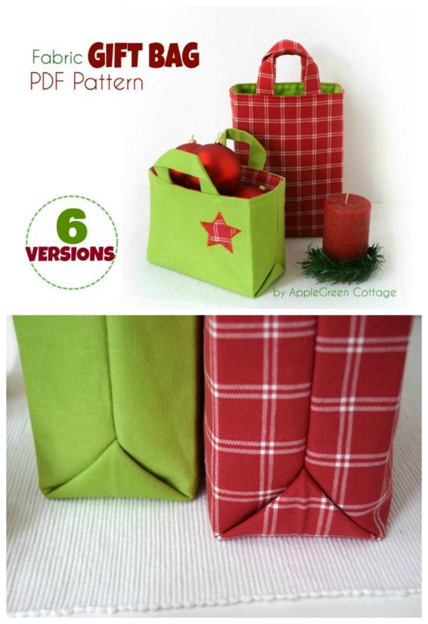 Sewing pattern for Fabric Gift Bags