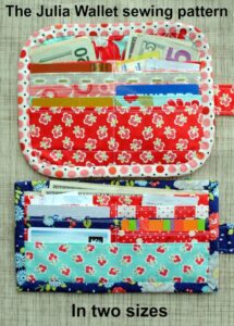 The Julia Wallet sewing pattern in two sizes - Sew Modern Bags