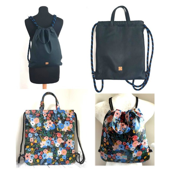 The Luxe Sac Tote Backpack pattern video tutorial Sew Modern Bags