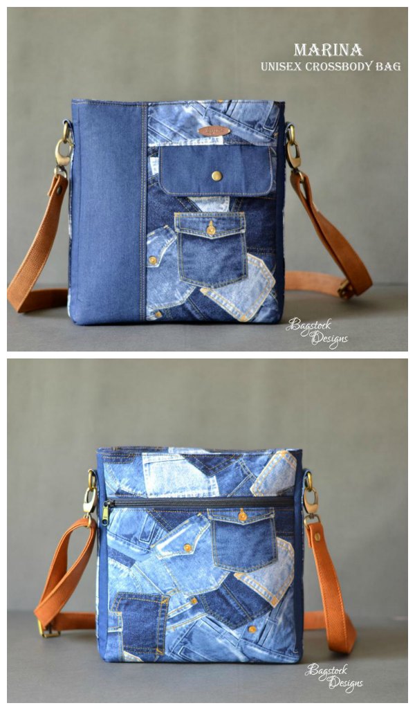 Diy jeans crossbody discount bag