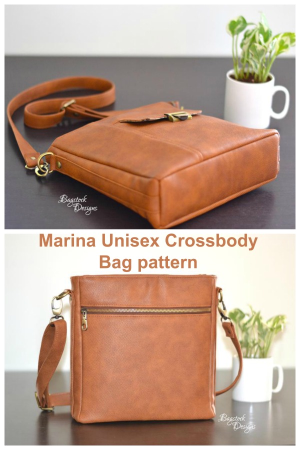 Marina Unisex Crossbody Bag sewing pattern.