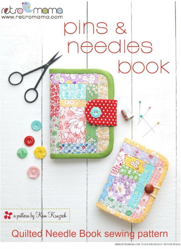 All sewers need a Needle Book and here is a most adorable Quilted Needle Book sewing pattern in two sizes. You'll be able to make a Needle Book that is perfect for keeping your hand sewing needles, and great as a sewing kit when you are on the go. 
