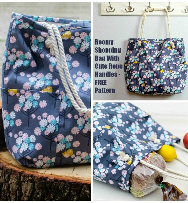 This super popular designer has again produced a free pattern for us all. This time it's for her Roomy Shopping Bag with cute rope handles. To keep things simple, the designer has made the bag design the same inside and out, which means it is reversible too.