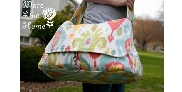 Stroller friendly diaper bag free sewing pattern - Sew Modern Bags