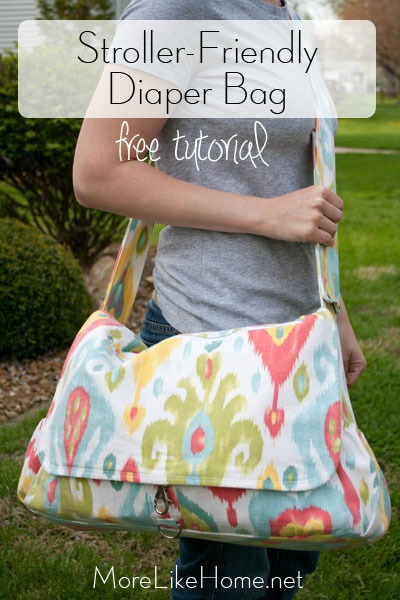 Stroller friendly diaper bag free sewing pattern