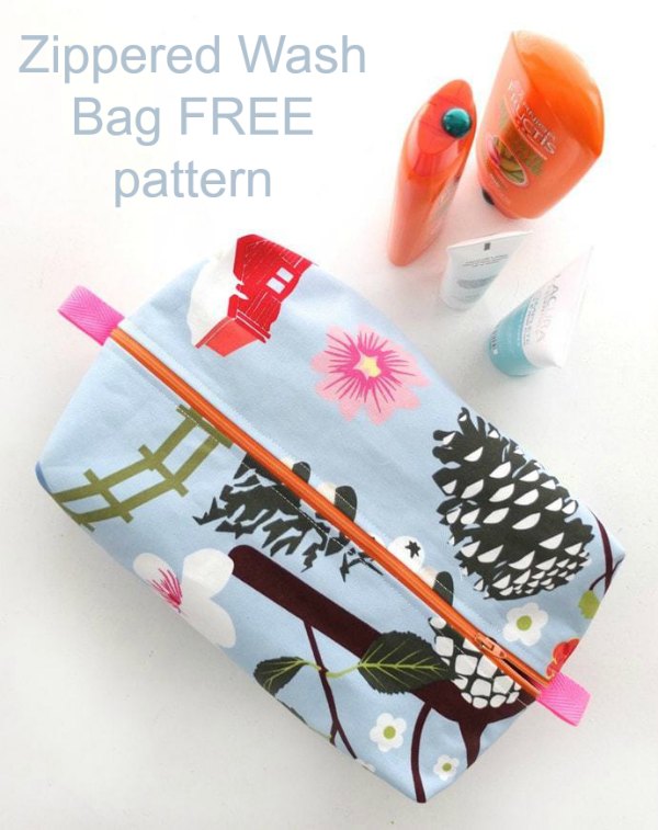 How to sew a wash bag - Gathered